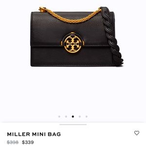 TORY BURCH MILLER MINI BAG Black/Gold. Picture for details. Worn 1x